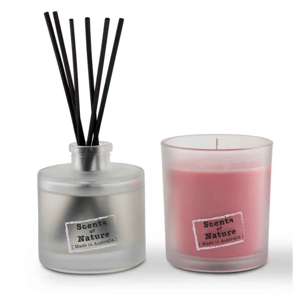 Set Hadiah Rose Meadow Candle & Reed
