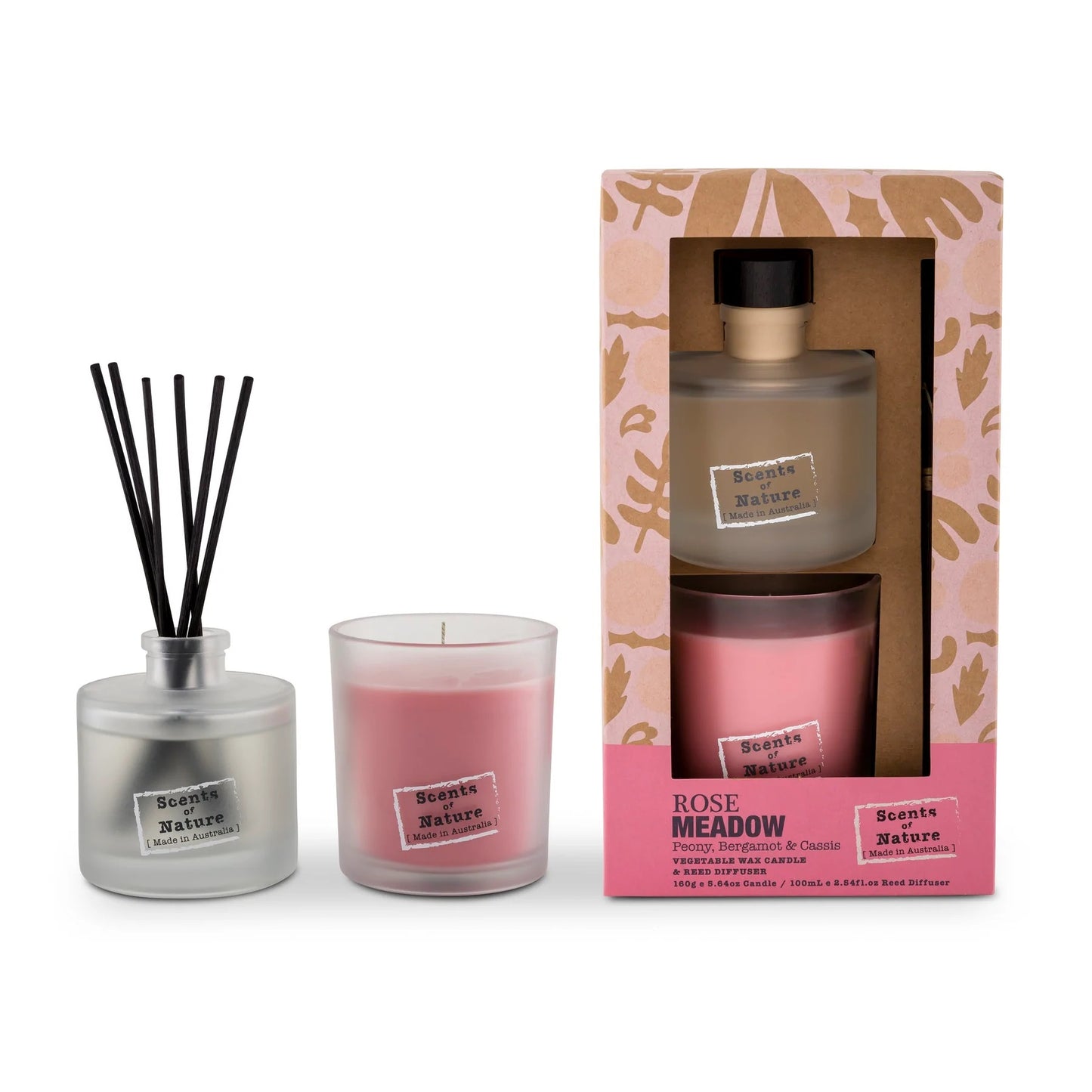 Set Hadiah Rose Meadow Candle & Reed